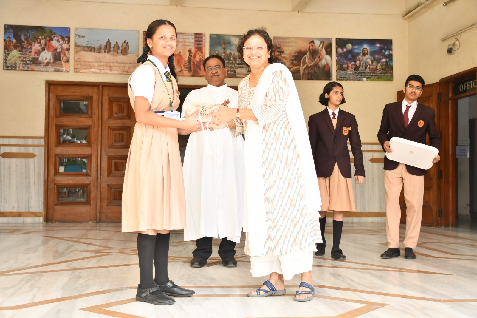 Sataka Darsanam Book Distribution in School 6th image